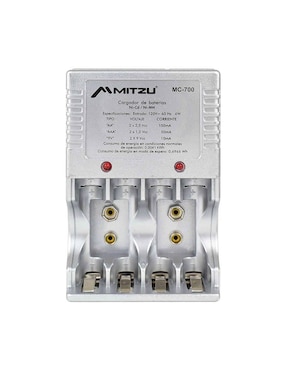 Cargador de Pilas Mitzu compatible con doble A, triple A y 9 V