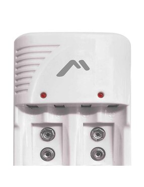 Cargador de Baterías Mitzu compatible con doble A, triple A, 9V y Ni-cd