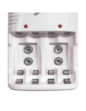 Cargador de Baterías Mitzu compatible con doble A, triple A, 9V y Ni-cd