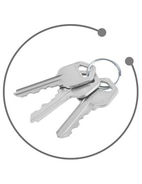 Cerradura para puerta principal tipo gatillo / perilla doble AKSI