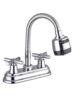 Llave Mezcladora Para Baño Lavabo Alfa Cruzeta 2 Funciones