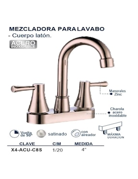 Mezcladora para lavabo Alfa