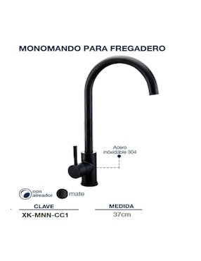 Monomando para cocina Rubinett
