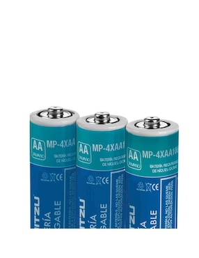 Kit de 4 baterías recargables AA de Ni-cd Mitzu