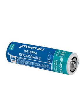 Kit de 4 baterías recargables AA de Ni-cd Mitzu