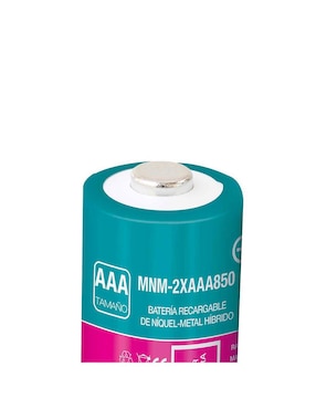 Kit de 2 baterías recargables AAA de Ni-mh Mitzu