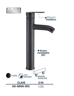 Monomando para lavabo Alfa