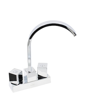 Llave Mezcladora Para Baño Lavabo Alfa Acero Inoxidable Cromada Manerales