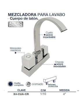 Mezcladora para lavabo Alfa