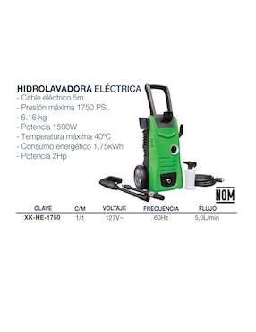 Hidrolavadora Alfa XK-HE-1750 1750 psi