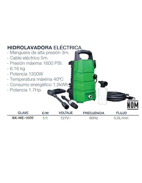 Hidrolavadora Alfa XK-HE-1600 1600 psi
