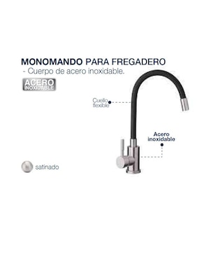 Llave monomando flexible para fregadero Alfa