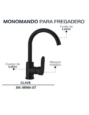 Llave monomando para fregadero Alfa