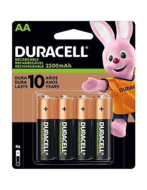 Cargador de pilas Duracell con 4 pilas AAA compatible con pilas AA y AAA