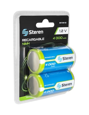 Pack de 2 baterías recargables D Steren1.2 V