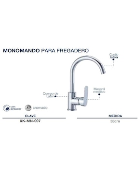 Llave monomando para fregadero Alfa