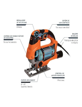 Sierra caladora profesional Truper 15423 750 W