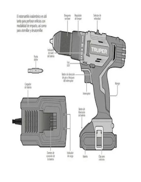 Rotomartillo inalámbrico Truper Roti-12AC 12 V