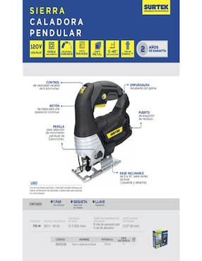 Sierra caladera Surtek SK503B 710 W