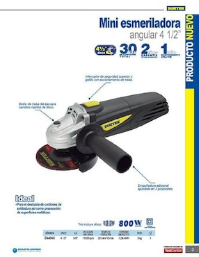 Mini esmeriladora Surtek 120 V