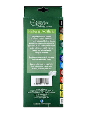 Estuche de pinturas acrílicas Rodart