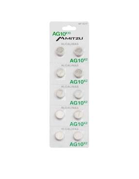 Batería alcalina AG10 Mitzu 1.5 V
