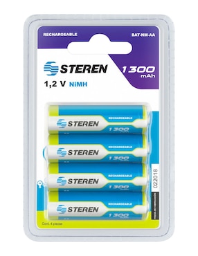 Batería AA Recargable Steren 100 - 120 V