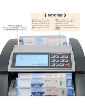 Contadora de billetes Gutstark mkz-contadetebla