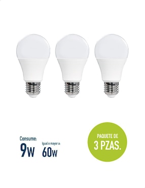 Foco LED Icon 9W de consumo 60W de iluminación 800 lúmenes