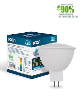 Foco LED Icon 7W de consumo 50W de iluminación 580 lúmenes
