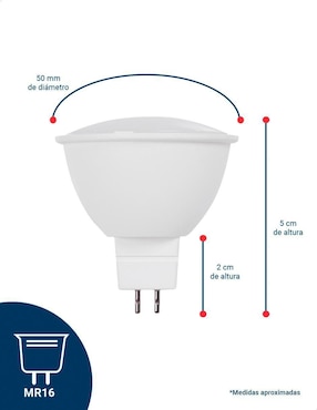 Foco LED Icon 7W de consumo 50W de iluminación 580 lúmenes