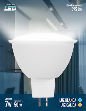 Foco LED Icon 7W de consumo 50W de iluminación 580 lúmenes