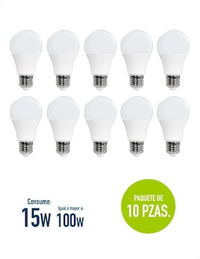 Foco LED Icon 10W de consumo 75W de iluminación 400 lúmenes