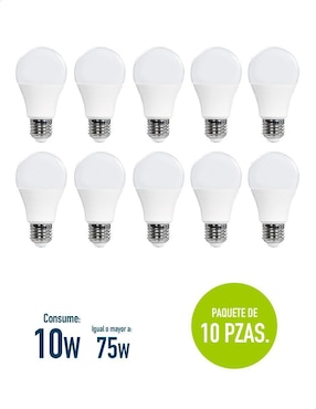 Foco LED Icon 10W de consumo 75W de iluminación 400 lúmenes