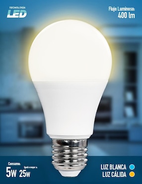 Foco LED Icon 5W de consumo 25W de iluminación 400 lúmenes
