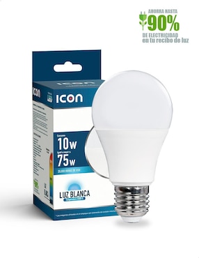 Foco LED Icon 10W de consumo 75W de iluminación 950 lúmenes