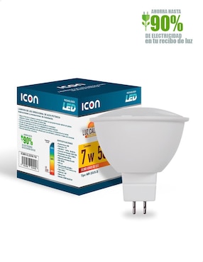 Foco LED Icon 7W de consumo 50W de iluminación 580 lúmenes