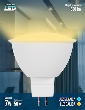 Foco LED Icon 7W de consumo 50W de iluminación 580 lúmenes