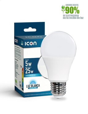 Set de 6 focos Icon 5 watts consumo 400 lúmenes