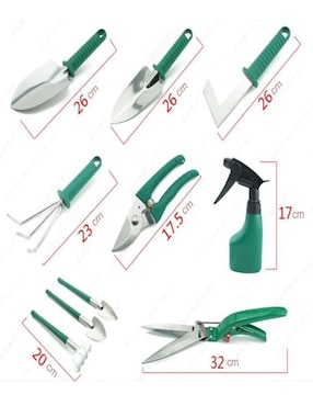 Set herramientas de jardinería acero inoxidable