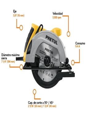 Sierra circular Pretul sici-7-1/4p 1200 W