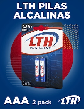 Set de 2 pilas AAA alcalinas LTH 1.5 V