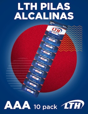 Set de 10 pilas AAA alcalinas LTH 1.5 V
