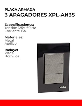 Set Apagador Alfelec xpl-an3s