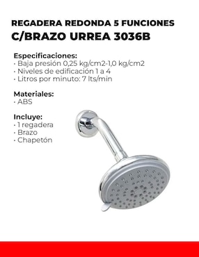 Regadera para baño Urrea