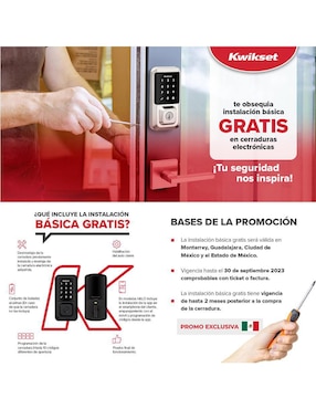 Cerradura digital Kwikset 99530-001 de combinación