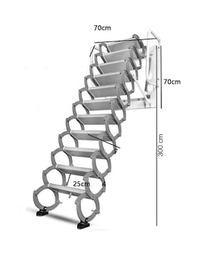 Escalera de pared Rayand Decor de aluminio