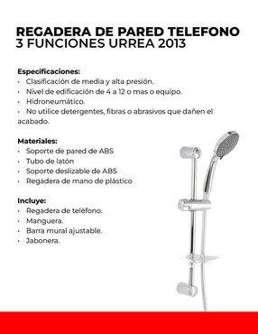 Regadera para baño Urrea