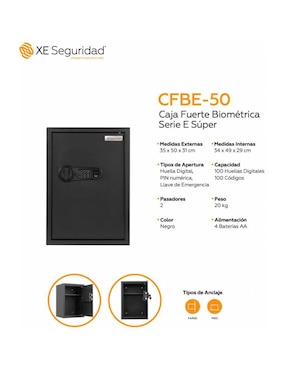 Caja fuerte manual y eléctrica XE Seguridad