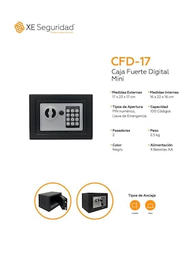 Caja fuerte manual y eléctrica XE Seguridad